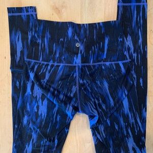 Lululemon Blue Wunder Under Hi-Rise Leggings
